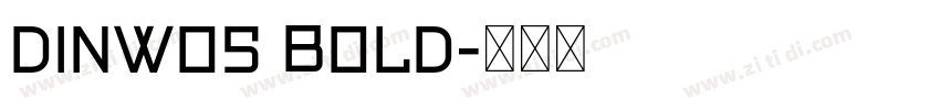 DINW05 BOLD字体转换